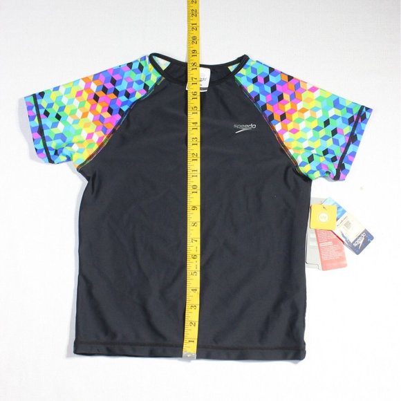 Speedo Girls Black‎ / Pink UV Protection Pullover Swim Top Size Medium Lot Of 2 - Picture 8 of 9